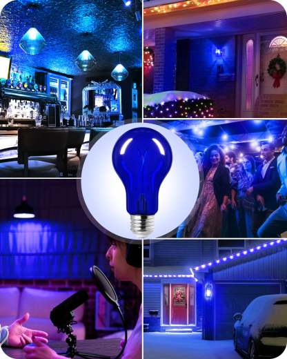 EDISHINE 4 Pack Dimmable Blue Light Bulb-HDCF19H-B2B