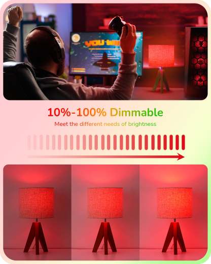 缺货下架EDISHINE E12 Dimmable Red & Green Light Bulb, 6 Pack-HDCF35J