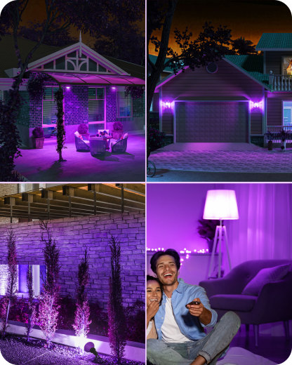 EDISHINE 4 Pack Halloween Dimmable PAR38 Purple LED Flood Light Bulbs-HDCP38F