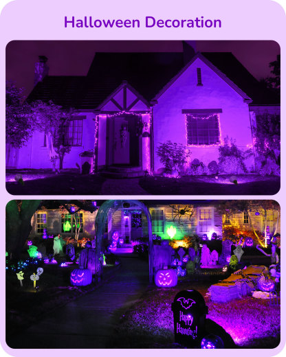 EDISHINE 4 Pack Halloween Dimmable PAR38 Purple LED Flood Light Bulbs-HDCP38F