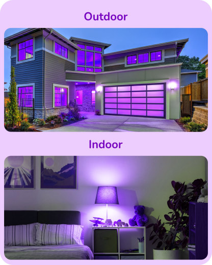 EDISHINE 4 Pack Halloween Dimmable PAR38 Purple LED Flood Light Bulbs-HDCP38F