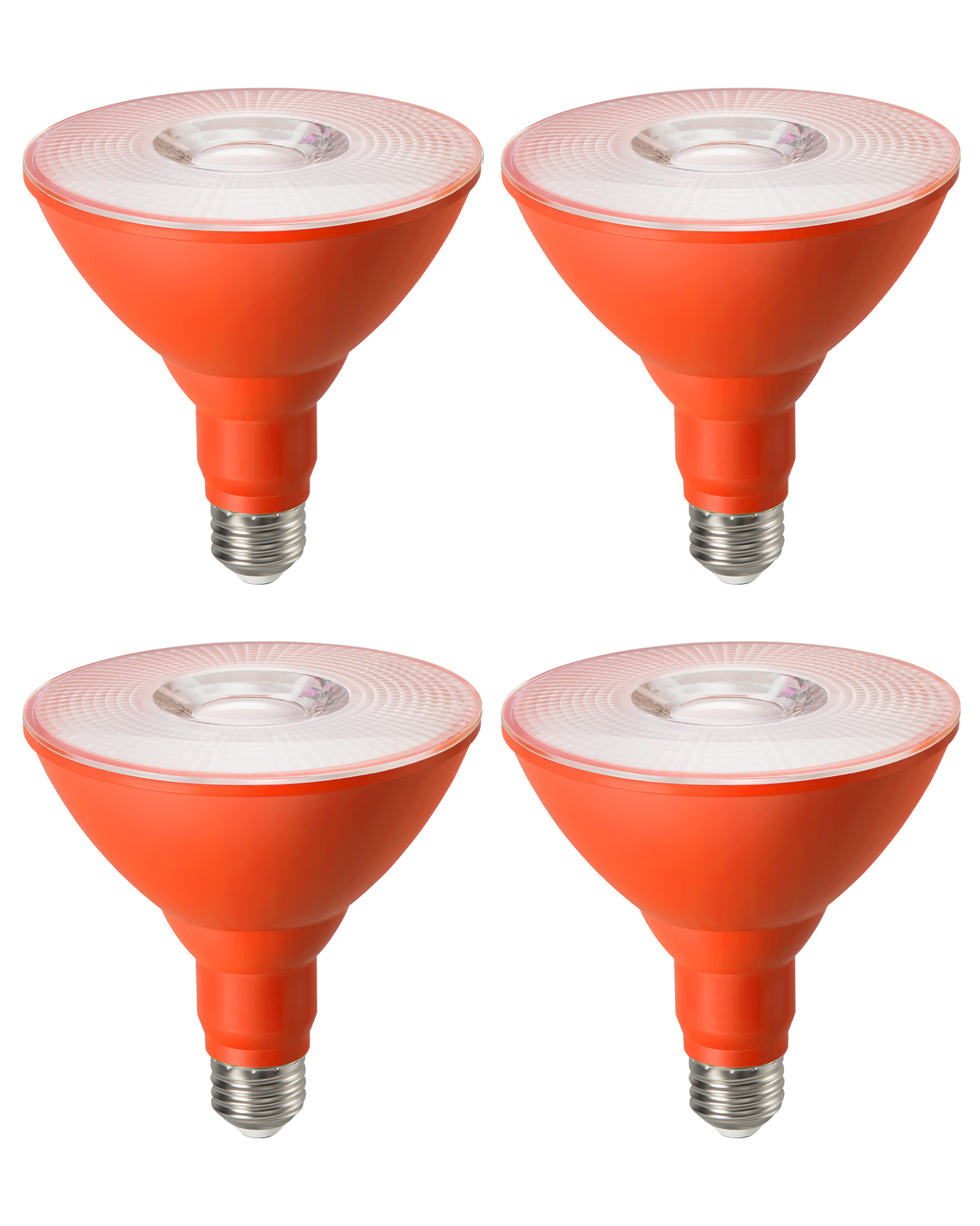 EDISHINE 4 Pack Halloween Dimmable PAR38 Orange LED Flood Light Bulbs-HDCP38G