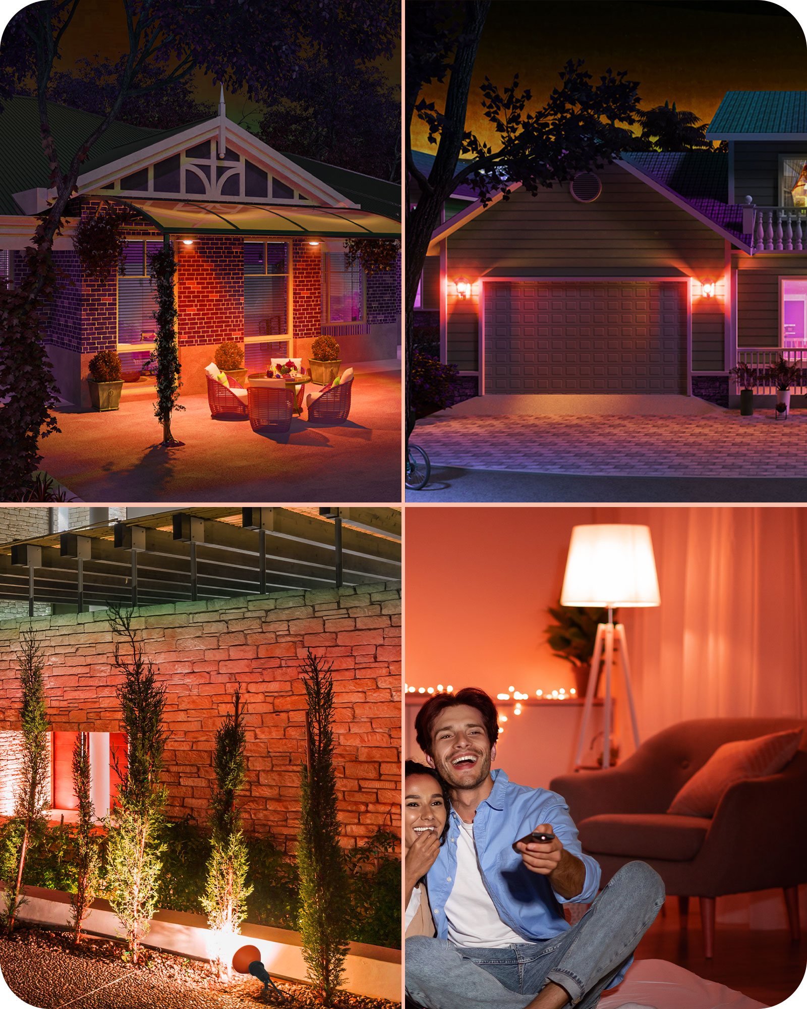 EDISHINE 4 Pack Halloween Dimmable PAR38 Orange LED Flood Light Bulbs-HDCP38G