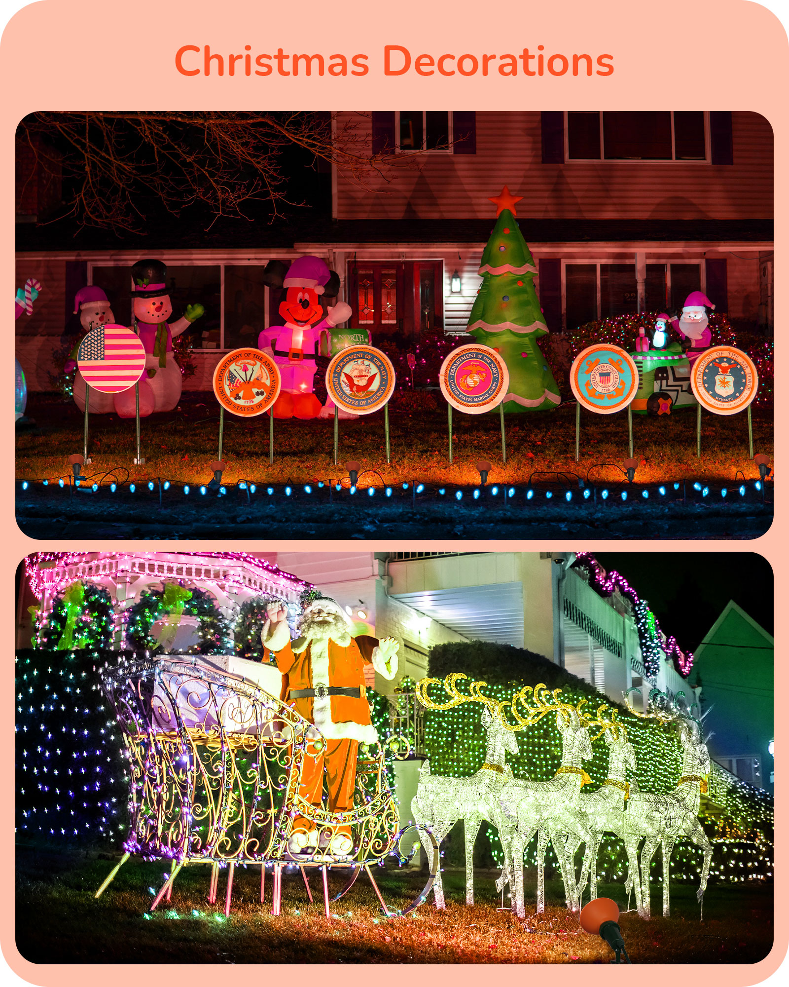 EDISHINE 4 Pack Halloween Dimmable PAR38 Orange LED Flood Light Bulbs-HDCP38G