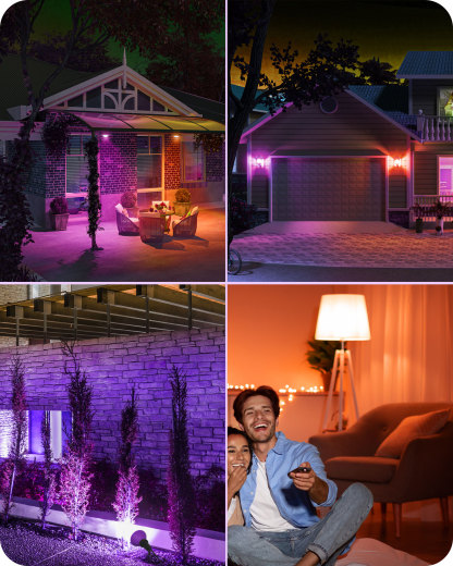 EDISHINE 4 Pack Halloween Dimmable PAR38 Purple & Orange LED Flood Light Bulbs-HDCP38H