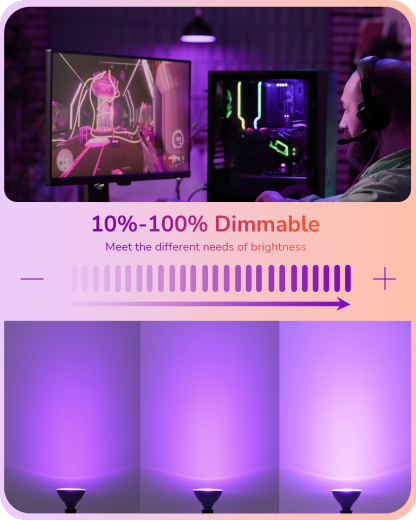 EDISHINE 4 Pack Halloween Dimmable PAR38 Purple & Orange LED Flood Light Bulbs-HDCP38H