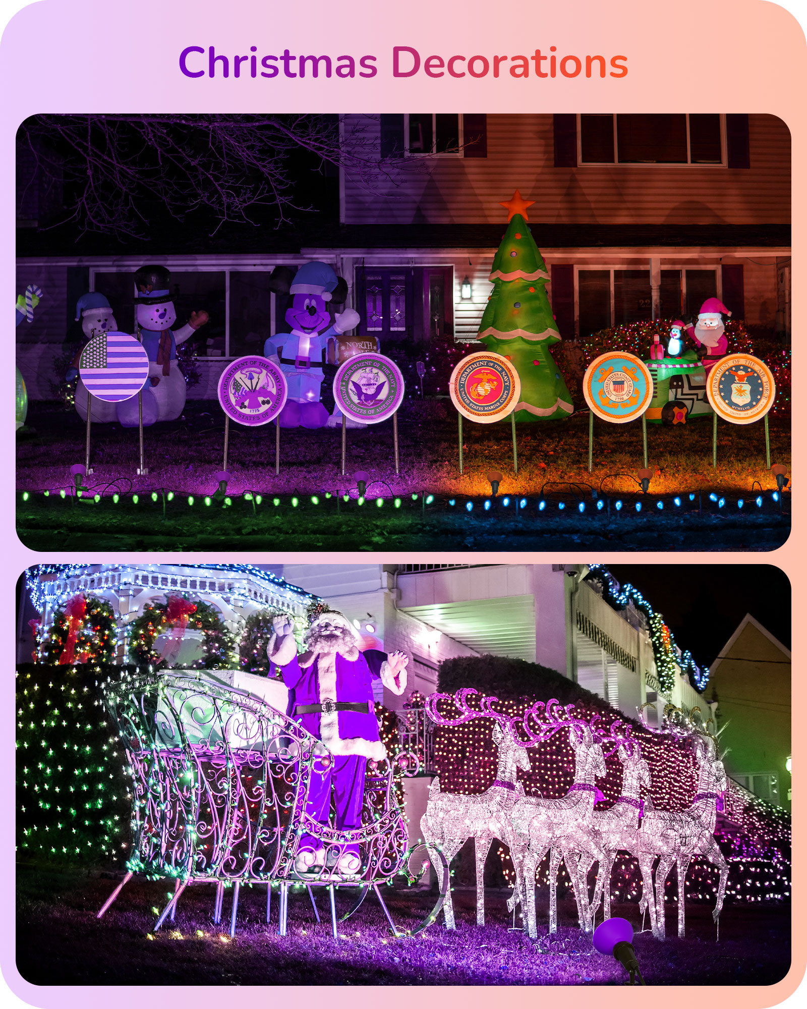 EDISHINE 4 Pack Halloween Dimmable PAR38 Purple & Orange LED Flood Light Bulbs-HDCP38H