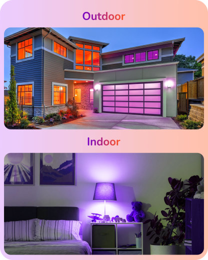 EDISHINE 4 Pack Halloween Dimmable PAR38 Purple & Orange LED Flood Light Bulbs-HDCP38H