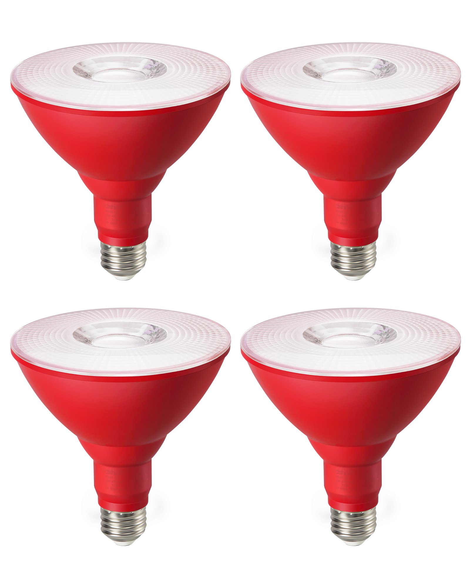 EDISHINE 4 Pack Halloween Dimmable PAR38 Red LED Flood Light Bulbs-HDCP38J