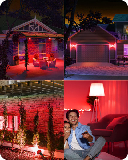 EDISHINE 4 Pack Halloween Dimmable PAR38 Red LED Flood Light Bulbs-HDCP38J