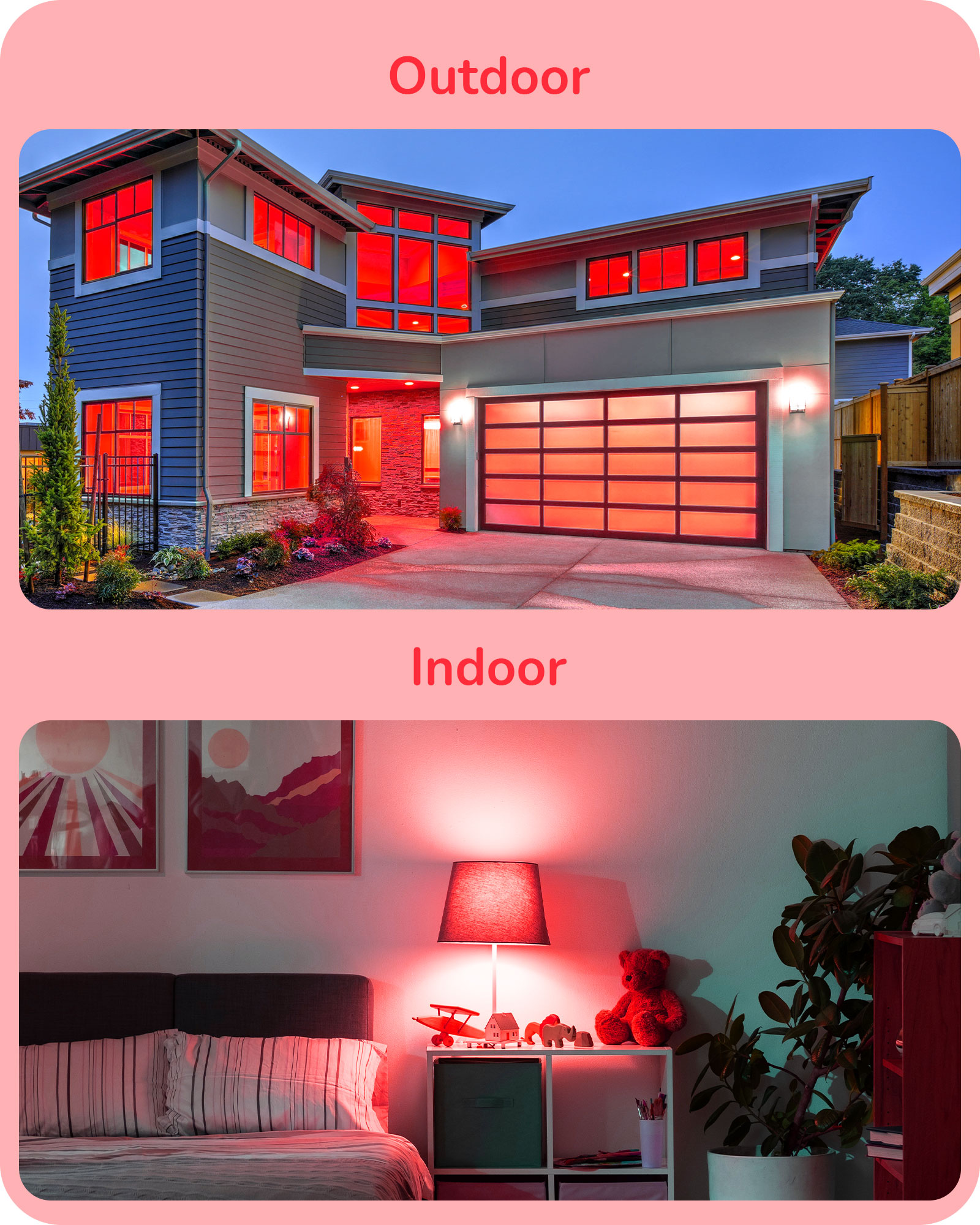 EDISHINE 4 Pack Halloween Dimmable PAR38 Red LED Flood Light Bulbs-HDCP38J
