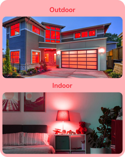 EDISHINE 4 Pack Halloween Dimmable PAR38 Red LED Flood Light Bulbs-HDCP38J