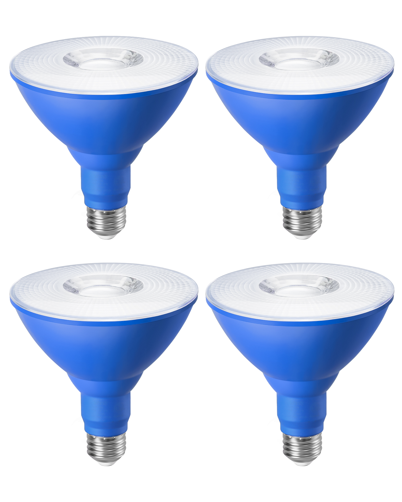 EDISHINE 4 Pack Halloween Dimmable PAR38 Blue LED Flood Light Bulbs-HDCP38K