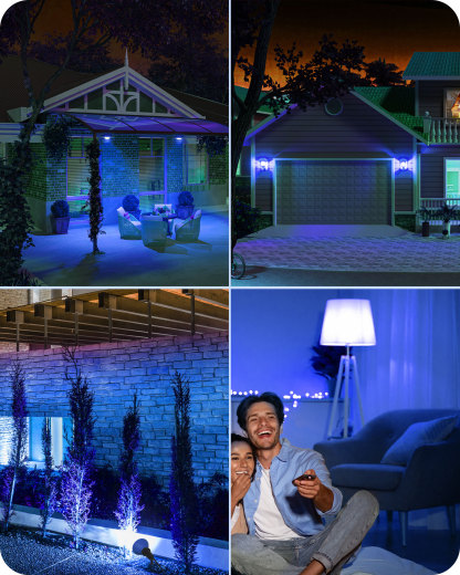 EDISHINE 4 Pack Halloween Dimmable PAR38 Blue LED Flood Light Bulbs-HDCP38K