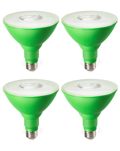 EDISHINE 4 Pack Halloween Dimmable PAR38 Green LED Flood Light Bulbs-HDCP38L