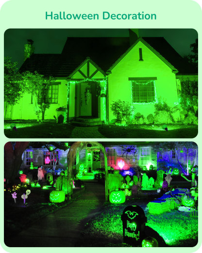 EDISHINE 4 Pack Halloween Dimmable PAR38 Green LED Flood Light Bulbs-HDCP38L