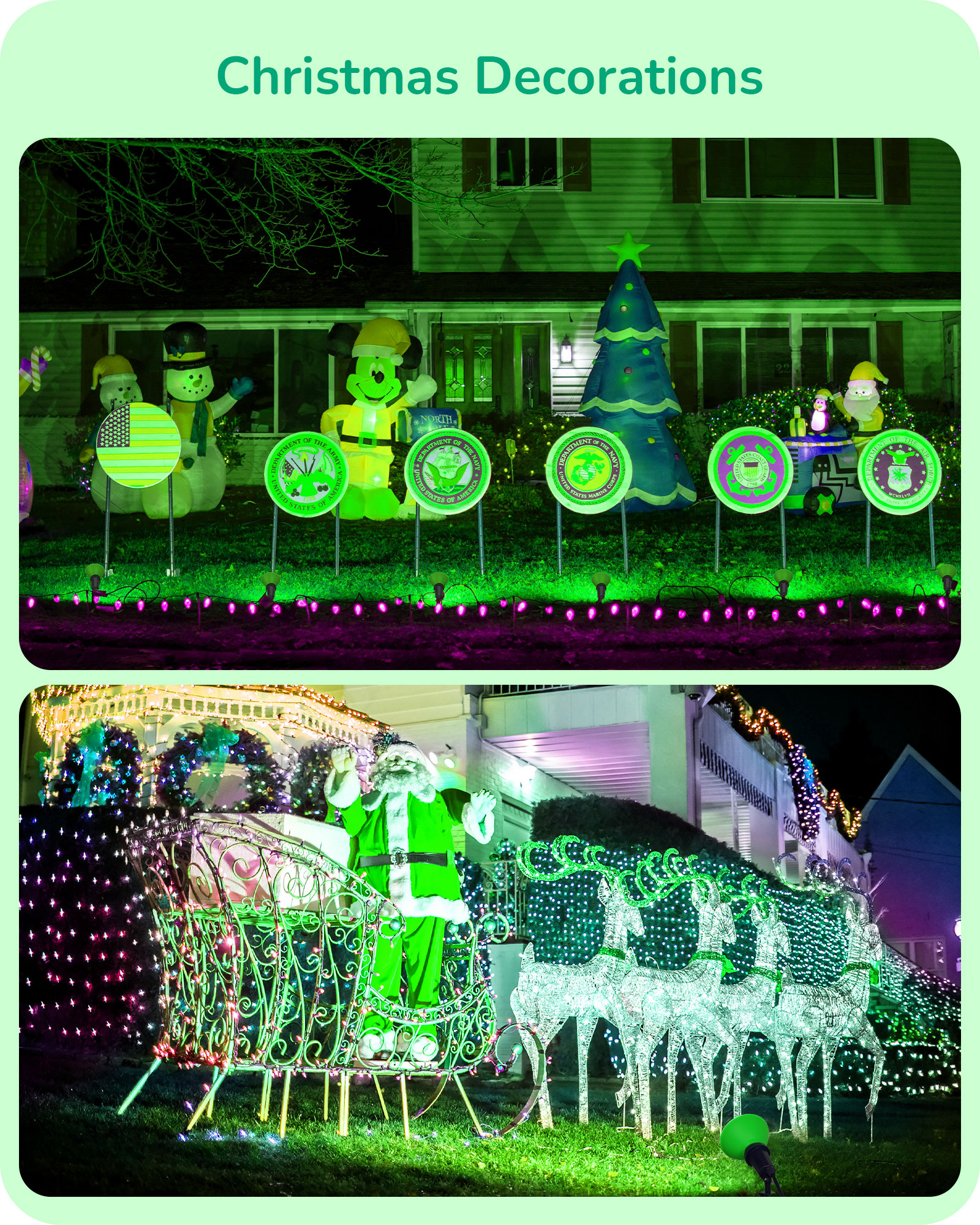EDISHINE 4 Pack Halloween Dimmable PAR38 Green LED Flood Light Bulbs-HDCP38L
