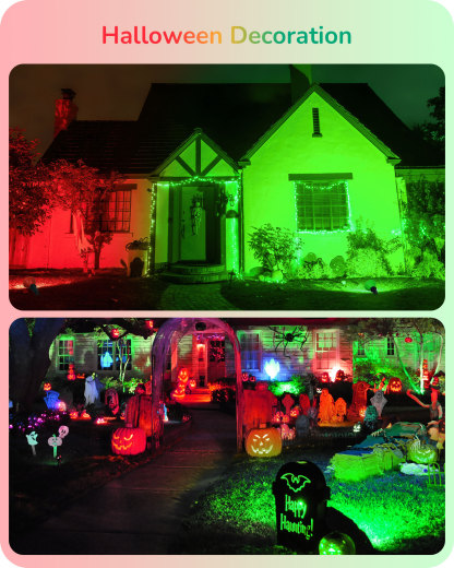 EDISHINE 4 Pack Halloween Dimmable PAR38 Red & Green LED Flood Light Bulbs-HDCP38M