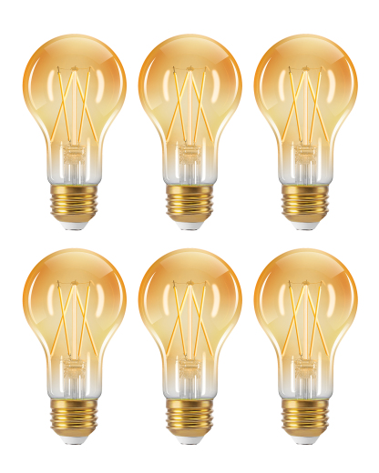 EDISHINE 6 Pack Vintage LED Edison Bulbs -HDFA19C