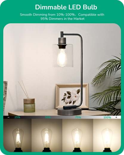 EDISHINE 8W 4000K 700LM Cool White Light ST64 Dimmable Led Light Bulb, 6 Pack-HDST64D-B2B