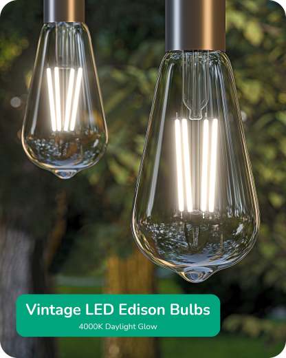 EDISHINE 8W 4000K 700LM Cool White Light ST64 Dimmable Led Light Bulb, 6 Pack-HDST64D-B2B
