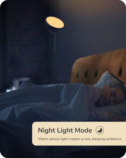 EDISHINE 76" Tall Floor Lamp, 28W 2500LM, 300° Flexible Head, 2700K-6500K Dimmable, Black-HFLAA1B