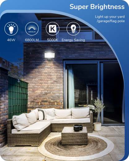 EDISHINE 46W Flood Light 6800LM  5000K IP65-HFLB06A-B2B