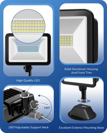 EDISHINE 46W Flood Light 6800LM  5000K IP65-HFLB06A-B2B