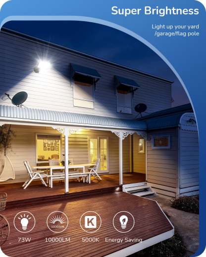 EDISHINE 73W Flood Light 10000LM 5000K IP65-HFLB07A