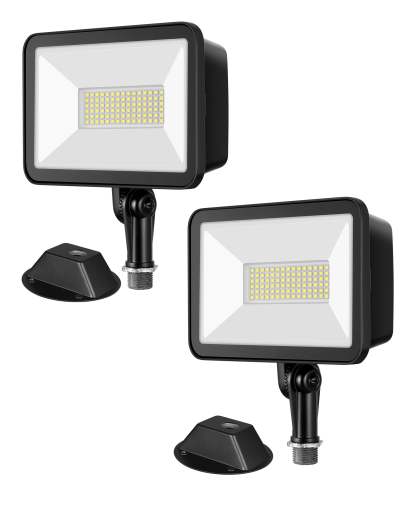 EDISHINE IP65 10000LM 73W 5000K LED Outdoor Flood Light (2 Pack)-HFLB07D-B2B