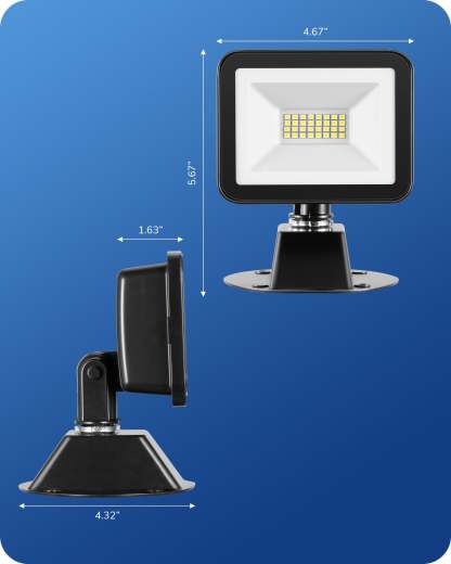 EDISHINE IP65 3400LM 24W 5000K LED Outdoor Flood Light-HFLB08A