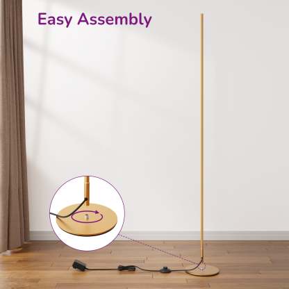 EDISHINE 2 Pack Dimmable LED Corner Modern Floor Lamps with Remote-HFLCB2A-B2B