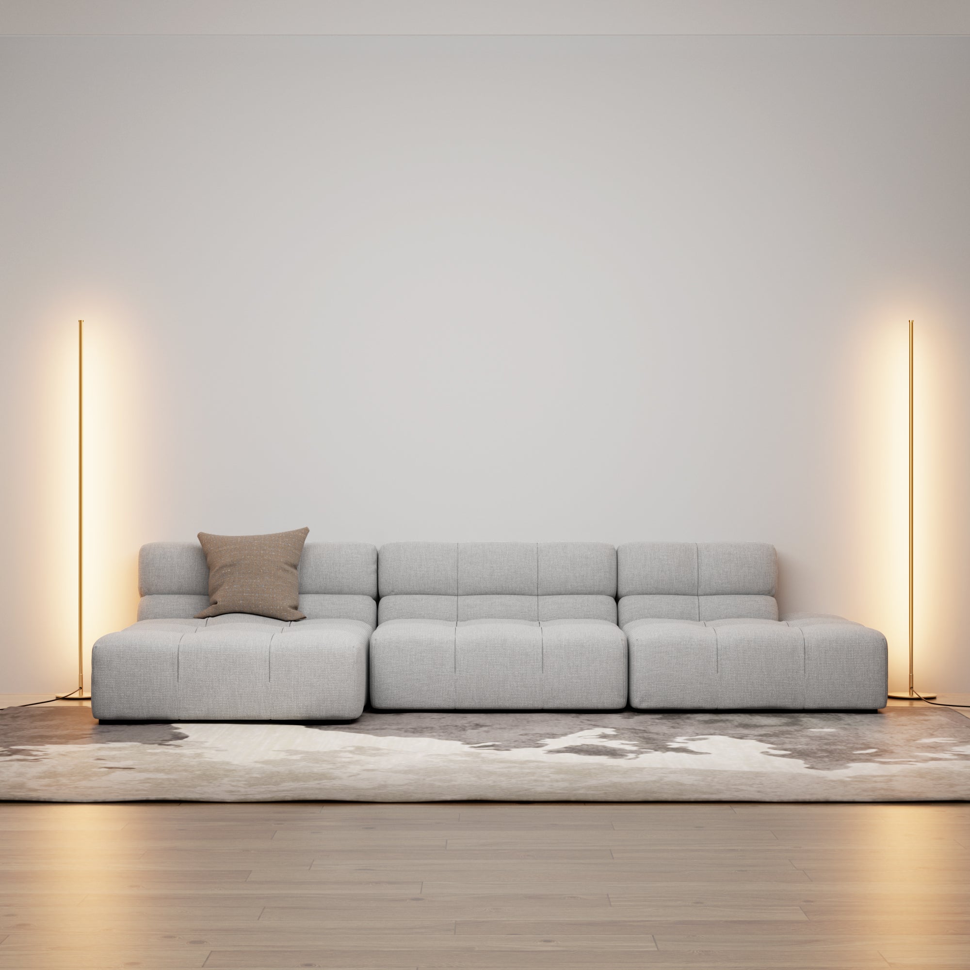 EDISHINE 2 Pack Dimmable LED Corner Modern Floor Lamps with Remote-HFLCB2A-B2B