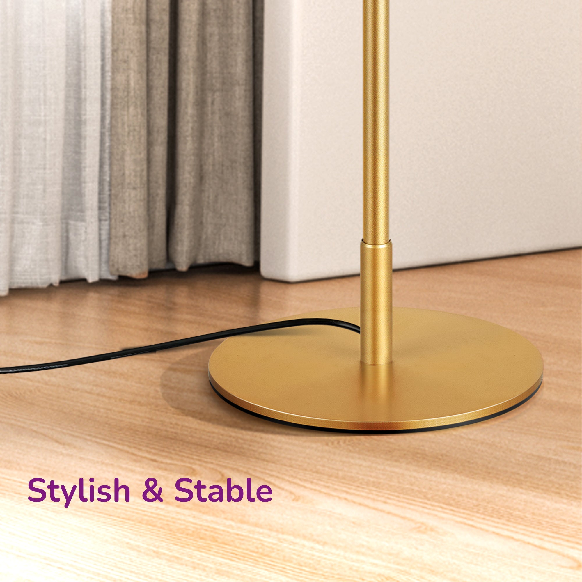 EDISHINE 2 Pack Dimmable LED Corner Modern Floor Lamps with Remote-HFLCB2A-B2B