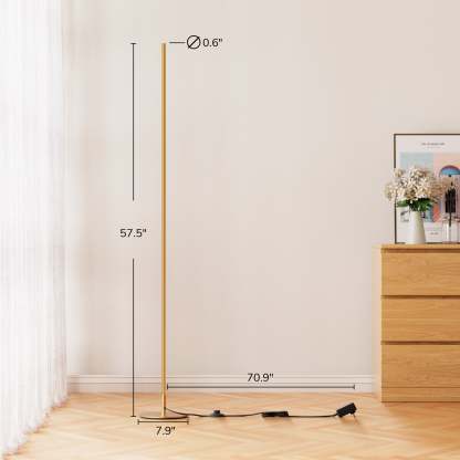 EDISHINE 2 Pack Dimmable LED Corner Modern Floor Lamps with Remote-HFLCB2A-B2B
