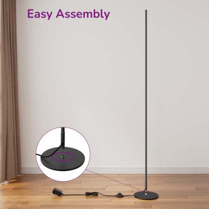 EDISHINE LED Corner Modern Floor Lamp with Remote Set of 2-HFLCB2B-B2B