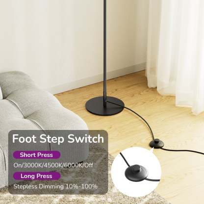 EDISHINE LED Corner Modern Floor Lamp with Remote Set of 2-HFLCB2B-B2B