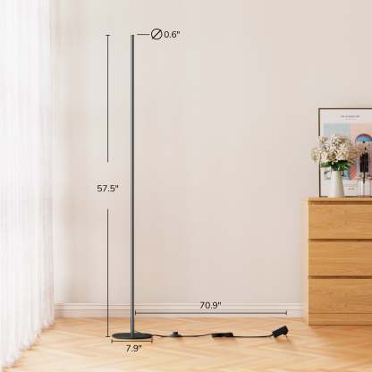 EDISHINE LED Corner Modern Floor Lamp with Remote Set of 2-HFLCB2B-B2B