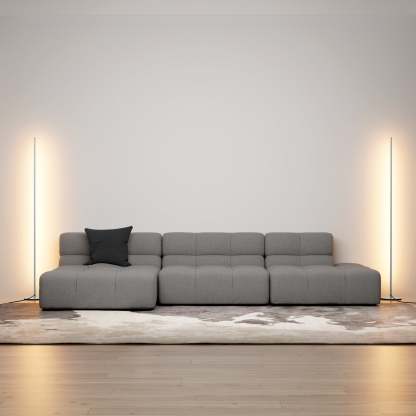 EDISHINE LED Corner Modern Floor Lamp with Remote Set of 2-HFLCB2C-B2B
