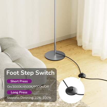 EDISHINE LED Corner Modern Floor Lamp with Remote Set of 2-HFLCB2C-B2B
