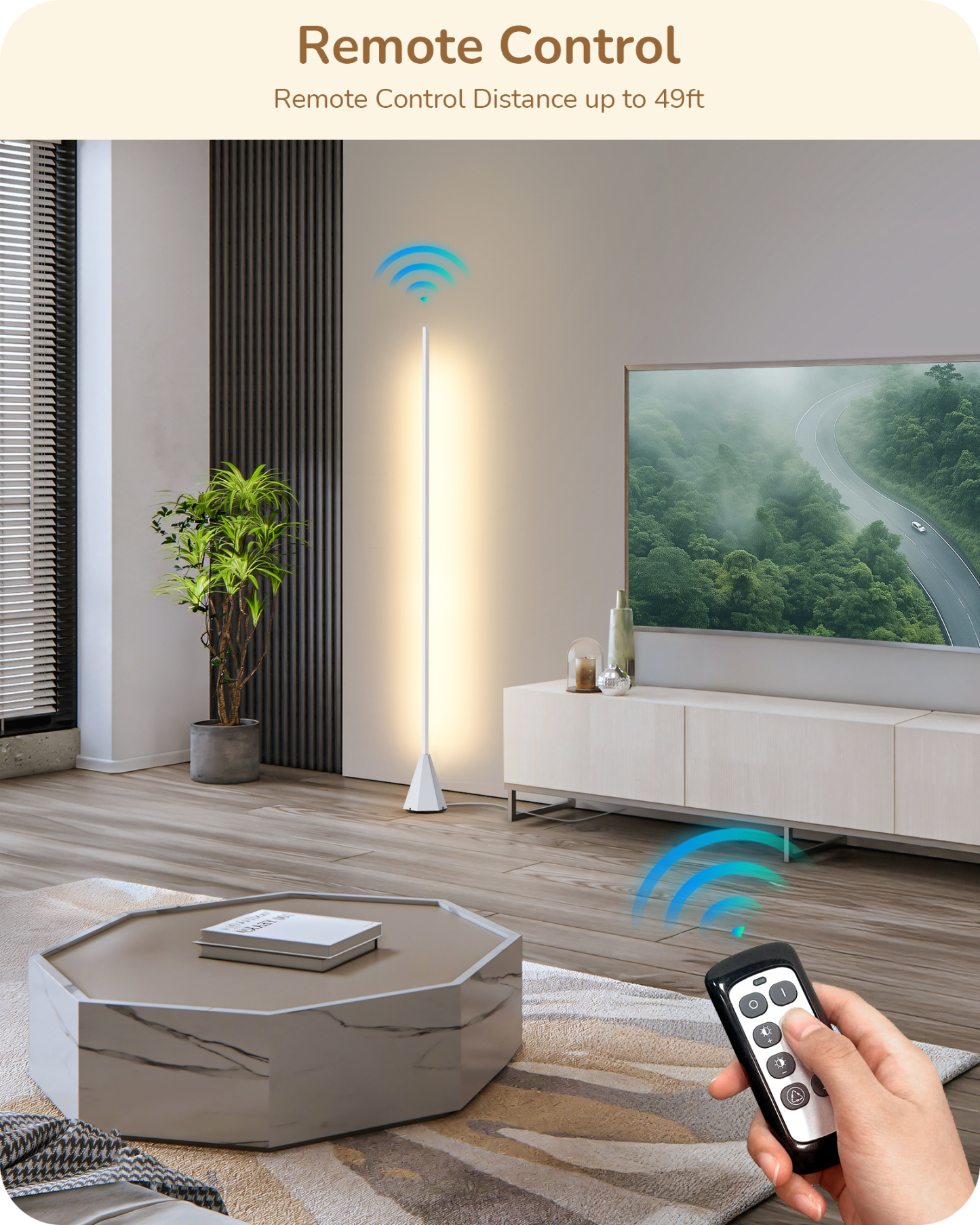 EDISHINE New Gesture Control Dimmable Floor Lamp-HFLCC1A
