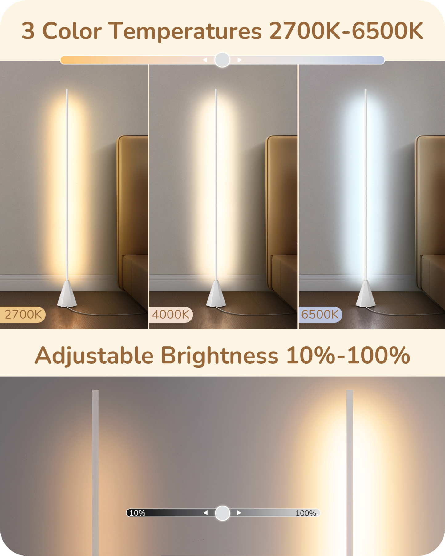 EDISHINE New Gesture Control Dimmable Floor Lamp-HFLCC1A