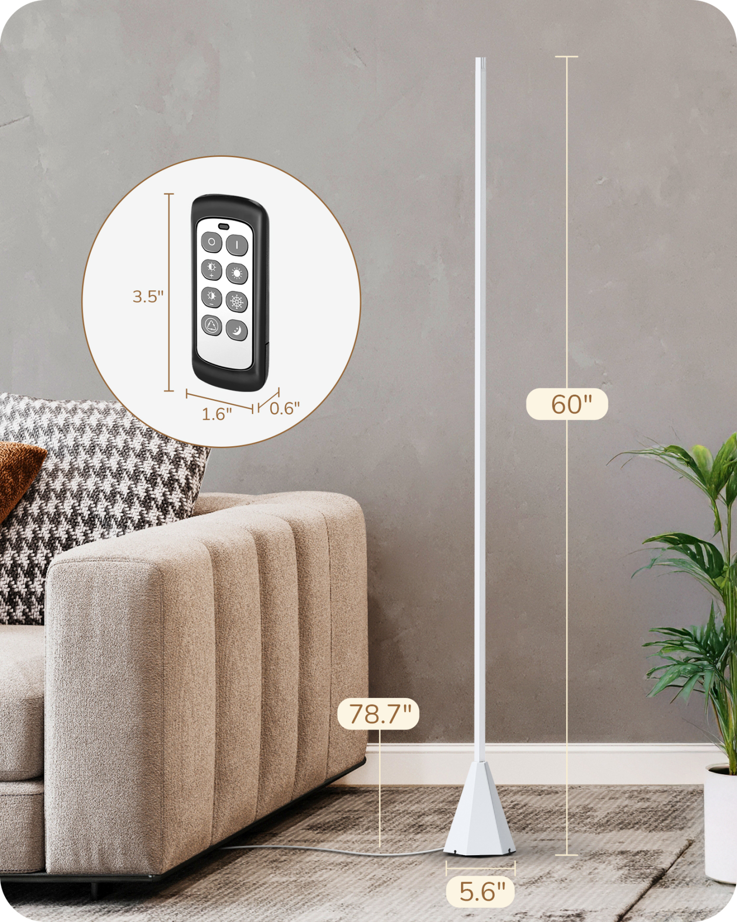 EDISHINE New Gesture Control Dimmable Floor Lamp-HFLCC1A