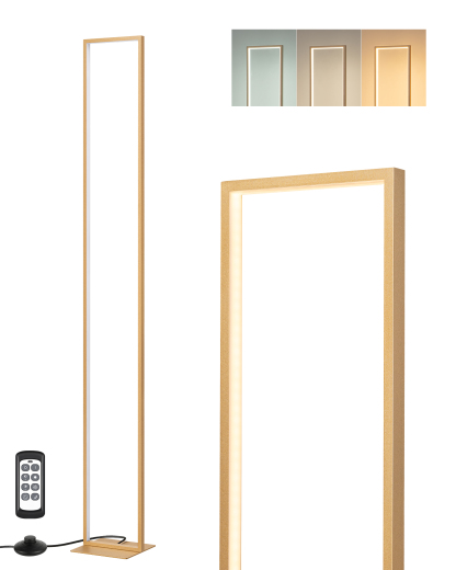 EDISHINE 55" Modern Minimalist LED Floor Lamp, Gold-HFLCD1A