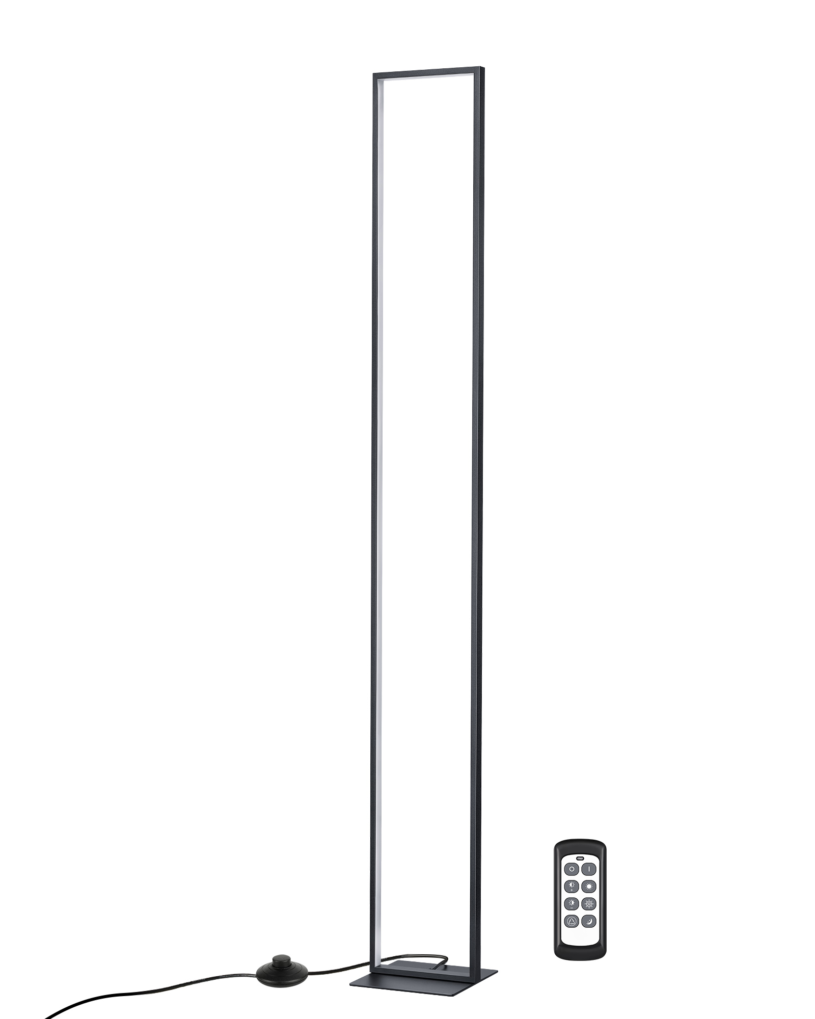 EDISHINE 55" Modern Minimalist LED Floor Lamp, Black-HFLCD1B