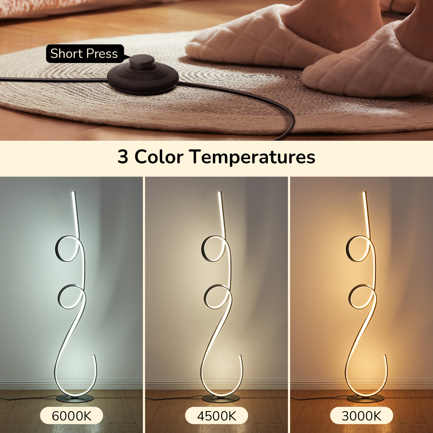 EDISHINE Floor Lamp-HFLCD3A