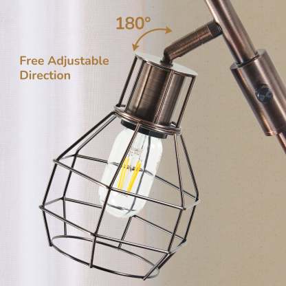 EDISHINE 64.8" Dimmable Tree Floor Lamp,3 Bulbs Included, Bronze-HFLDA1C