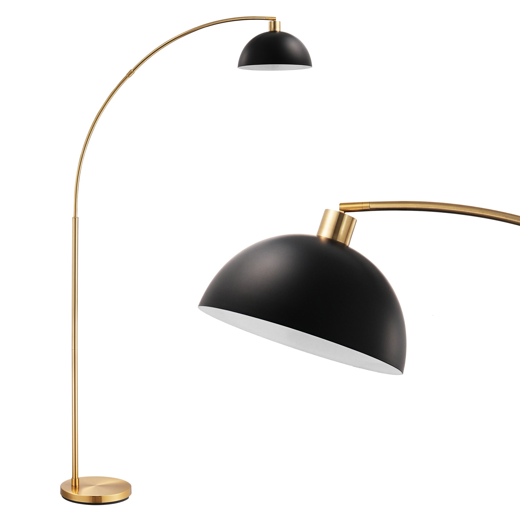 EDISHINE 78.4" Gold Arched Floor Lamp-HFLDB5A