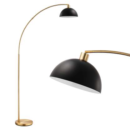 EDISHINE 78.4" Gold Arched Floor Lamp-HFLDB5A