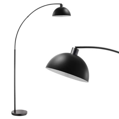 缺货下架EDISHINE 78.4" Black Arched Floor Lamp-HFLDB5B